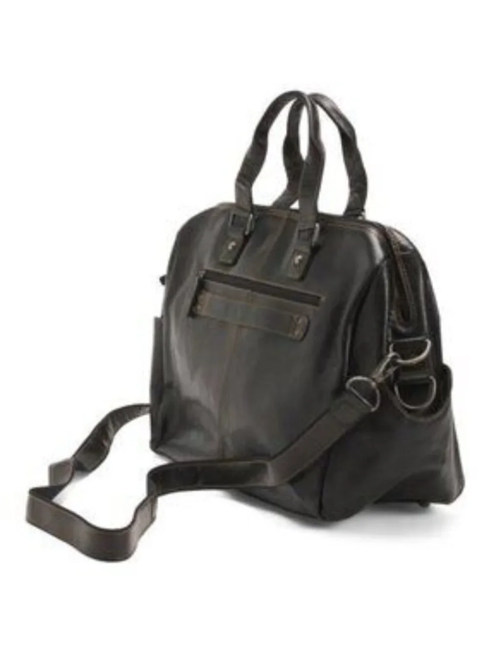 JACK GEORGES Buffalo Leather Voyager Hand Stained Duffle